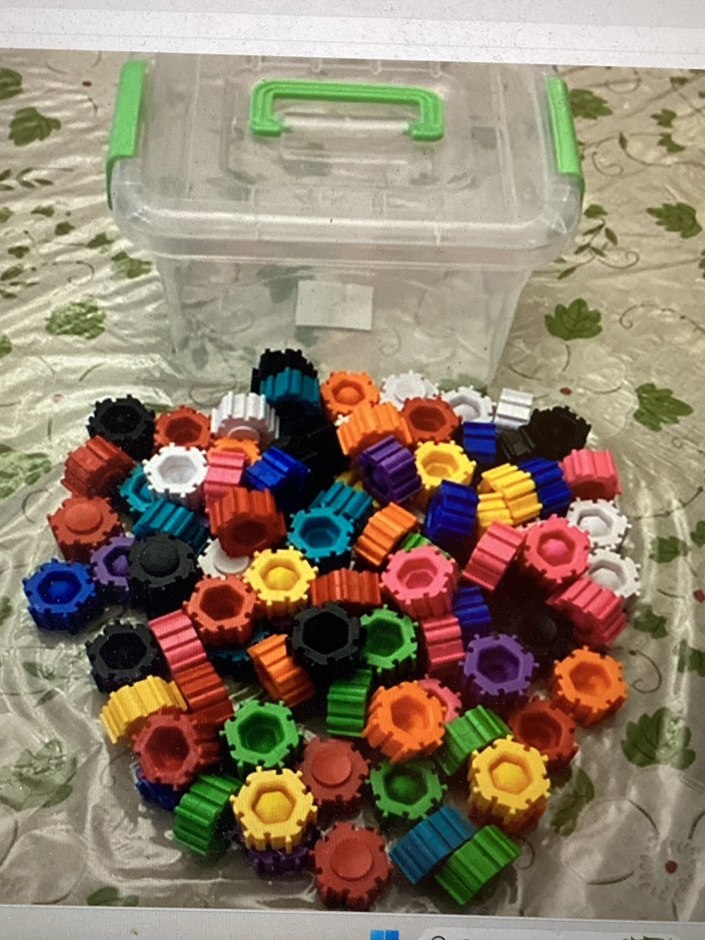 Colorful 96 pcs/tote  Interlocking Gear Building Toy Set for Kids - Multicolor
